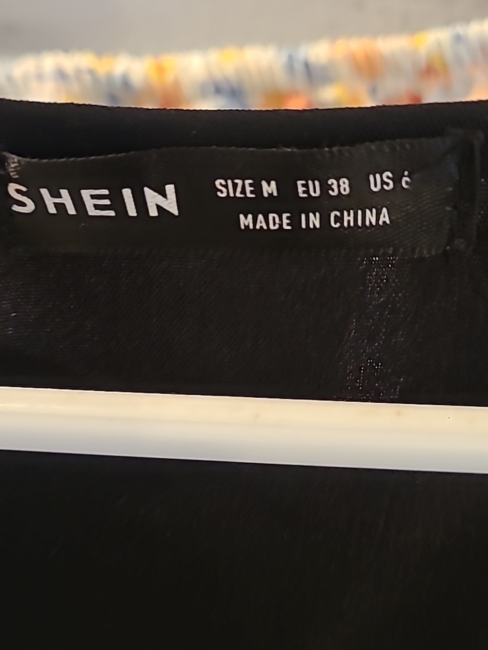 #36 Shein Black Peasant  Sweetheart Long Sleeve Black Top, Med - Picture 3 of 11